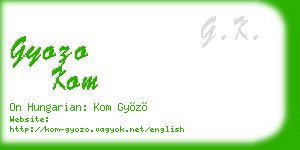 gyozo kom business card